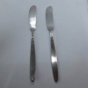 Amefa TULIP TIME Stainless Flatware Holland Butter Spreader Lot Of‎ 2 6.5 inches